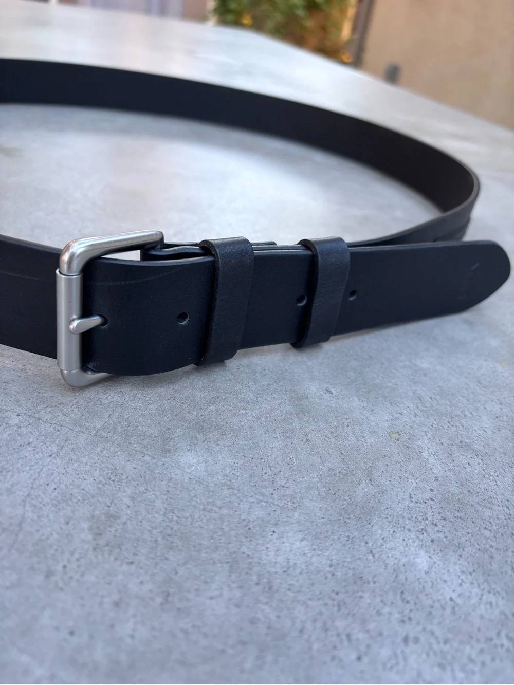Polo Ralph Lauren Leather Belt Men’s Sz 56/140 Black Roller Silver Buckle NEW